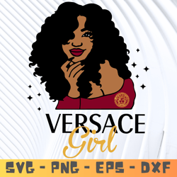 Versace girl Svg, Fashion Brand Svg,Famous Brand Svg, Silhouette Svg Files, Layered Files, Versace PNG-SVG-EPS-DXF
