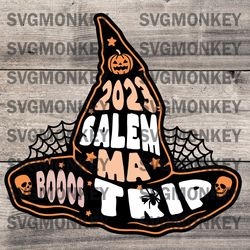2023 Salem Witch Cute Salem MassachusettS SVG PNG EPS DXF PDF, Cricut File