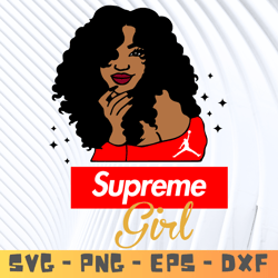 Supreme girl Svg, Fashion Brand Svg,Famous Brand Svg, Lv Silhouette Svg Files, Layered Files, Supreme PNG-SVG-EPS-DXF