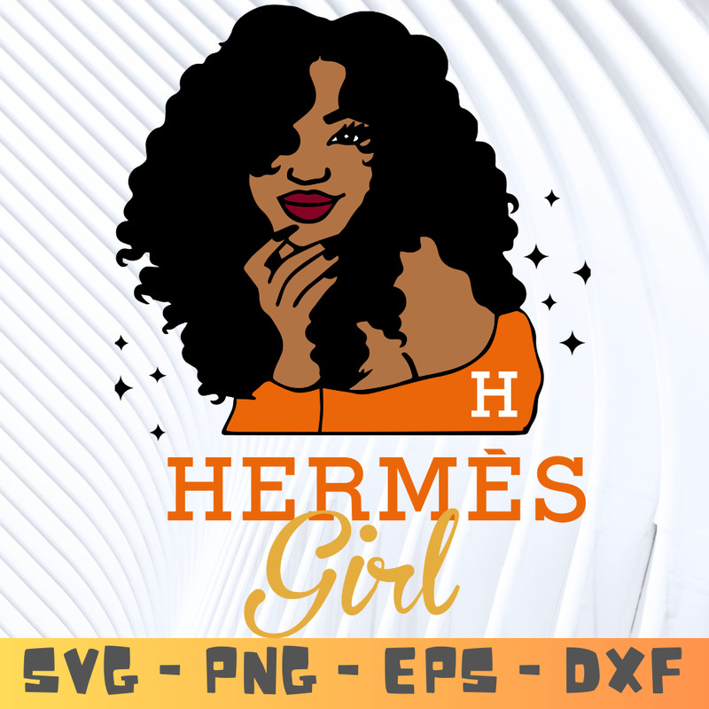Hermes girl Svg, Fashion Brand Svg,Famous Brand Svg, Silhouette Svg Files, Layered Files, Hermes PNG-SVG-EPS-DXF-PDF.