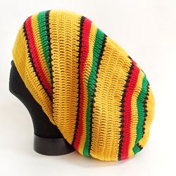 Handmade Crochet Rasta Hat for Dreadlocks. Hand knitting! Reggae style