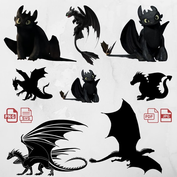 Toothless dragon SVG bundle, Toothless SVG, train your drago - Inspire ...