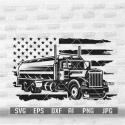 US Oil Tanker SVG Cutting Files | Tanker Driver Shirt png | Oil Tank Clipart | Heavy Equipment DXF & Vector Files | Skil