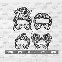 leopard fam life svg | famlife svg | momlife svg | dadlife svg | kidlife svg | mom life svg | bun hair mom svg | bun mom