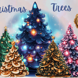 Christmas Tree PNG clipart, Long-tailed Christmas tree clipart, Sublimation Christmas tree PNG, Christmas tree clipart