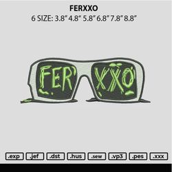 ferxxo embroidery file 6 sizes