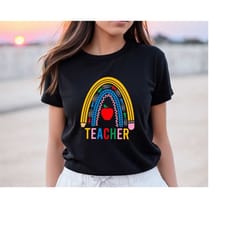 teacher rainbow shirt,first grade teacher,teacher shirt,teachers outfit,teachers day shirt,kindergarten teacher shirt,te