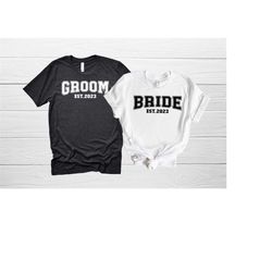 Bride And Groom Shirt, Wedding Shirt, Bride Groom Shirt Set, Custom Bride And Groom Gift, Bride To Be Shirt, Bride And G