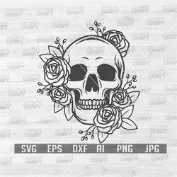 floral skull svg | skull svg | floral svg | flower skull svg | skull png | skull cutfile | sugar skull svg |skull clipar