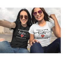 custom best friend shirt, personalized besties gifts, best friends name, friend girl trip tees, matching bff shirts, sou