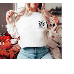 custom cat sweatshirt, cat mom sweatshirt, cat hoodie, cute kitty, pet sweatshirt, personalized pet gift, animal lover g