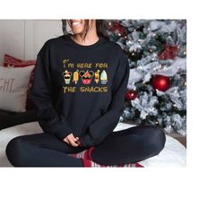 i'm here for the snack sweatshirt, cake sweatshirt, snack hoodie, mouse ears