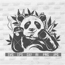 panda smoking joint svg | animal svg | animal shirt svg | panda shirt svg | smoking weed svg | smoking marijuana svg |ca