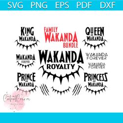 wakanda family svg, wakanda forever, black panther clipart, superhero, bundle file, svg