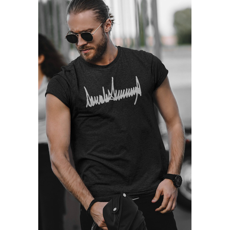 Trump Signature Tee, Donald Trump Autograph Shirt, POTUS 45-47, Save America Tshirt, Trump 2024 Tee, America First T-Shirt, Election Shirt - 1.jpg