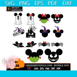 14 files of disney world on halloween festival bundle svg