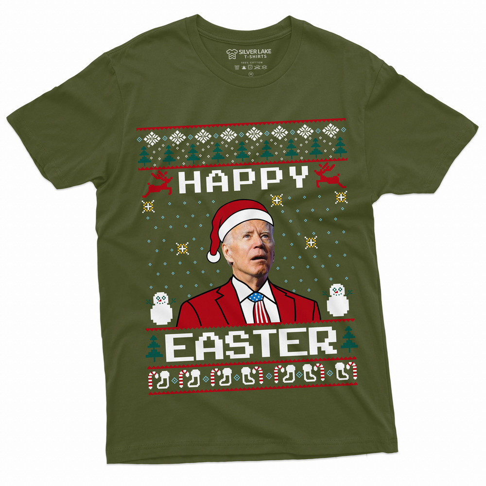 Christmas Funny Political T-shirt Happy Easter Merry Christmas Biden Funny Tee shirt Christmas Ugly Sweater pattern tee - 4.jpg