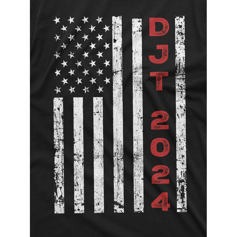 DTJ Trump 2024 USA Flag T-shirt Donald Trump for President Republican party Tee Shirt Men's Pro Trump Tee Shirt - 2.jpg