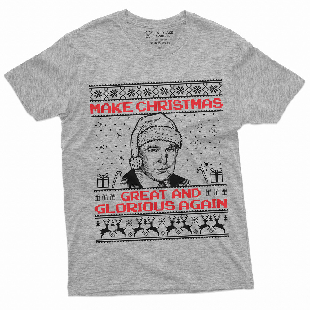 Make Christmas Great and glorious Again Trump Christmas presidential Elections Tee shirt Men's Xmas Ugly sweater party Tee Shirt - 3.jpg