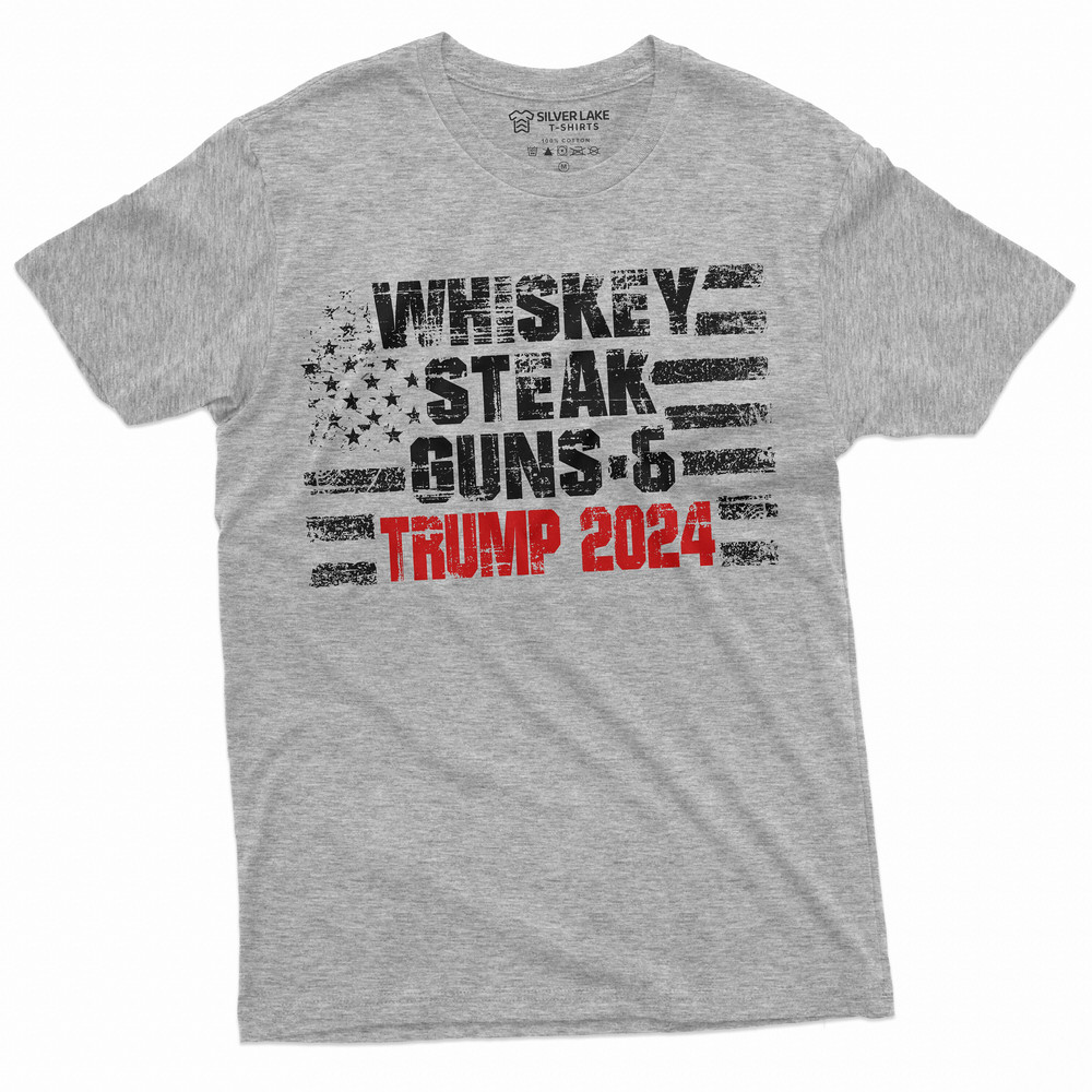Men's  Whiskey Steak Guns and Trump 2024 T-shirt DJT political re-election Tee Shirt Donald Trump for President Mens Tee Shirt - 3.jpg