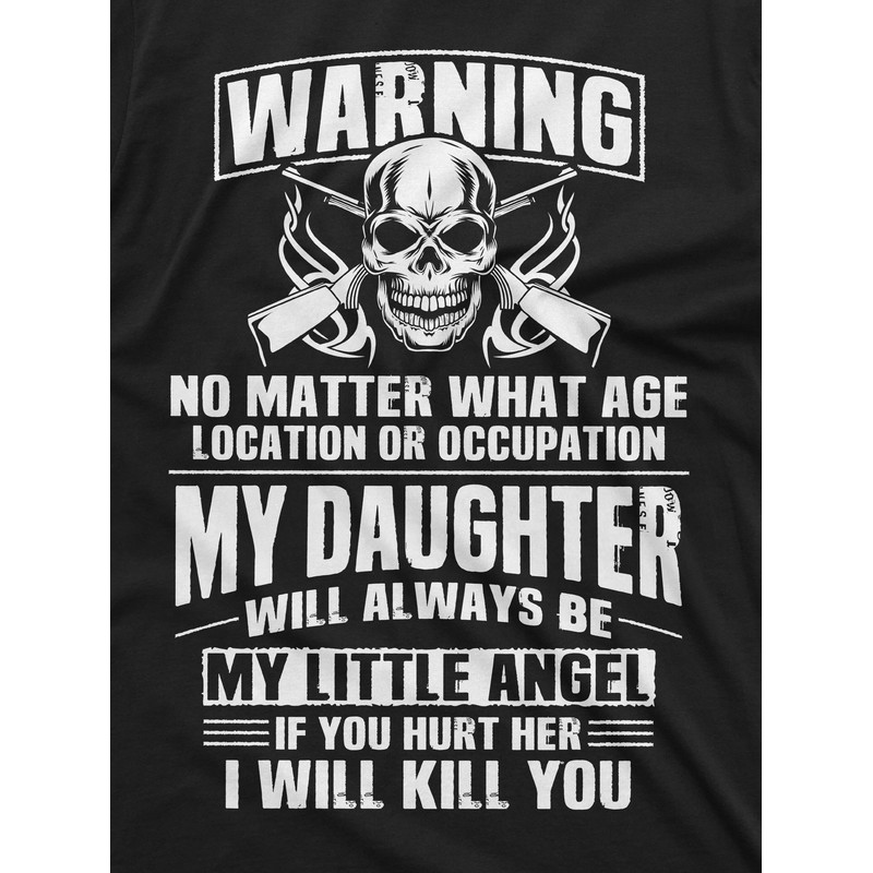 Men's Fathers day Dad Daughter T-shirt my Little Angel Papa Daddy Tee Shirt - 2.jpg