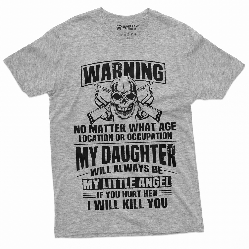 Men's Fathers day Dad Daughter T-shirt my Little Angel Papa Daddy Tee Shirt - 4.jpg