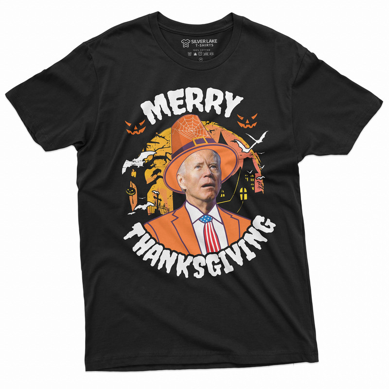Men's Funny Halloween Anti Biden T-shirt Merry Thanksgiving Halloween Costume Tee Shirt - 1.jpg