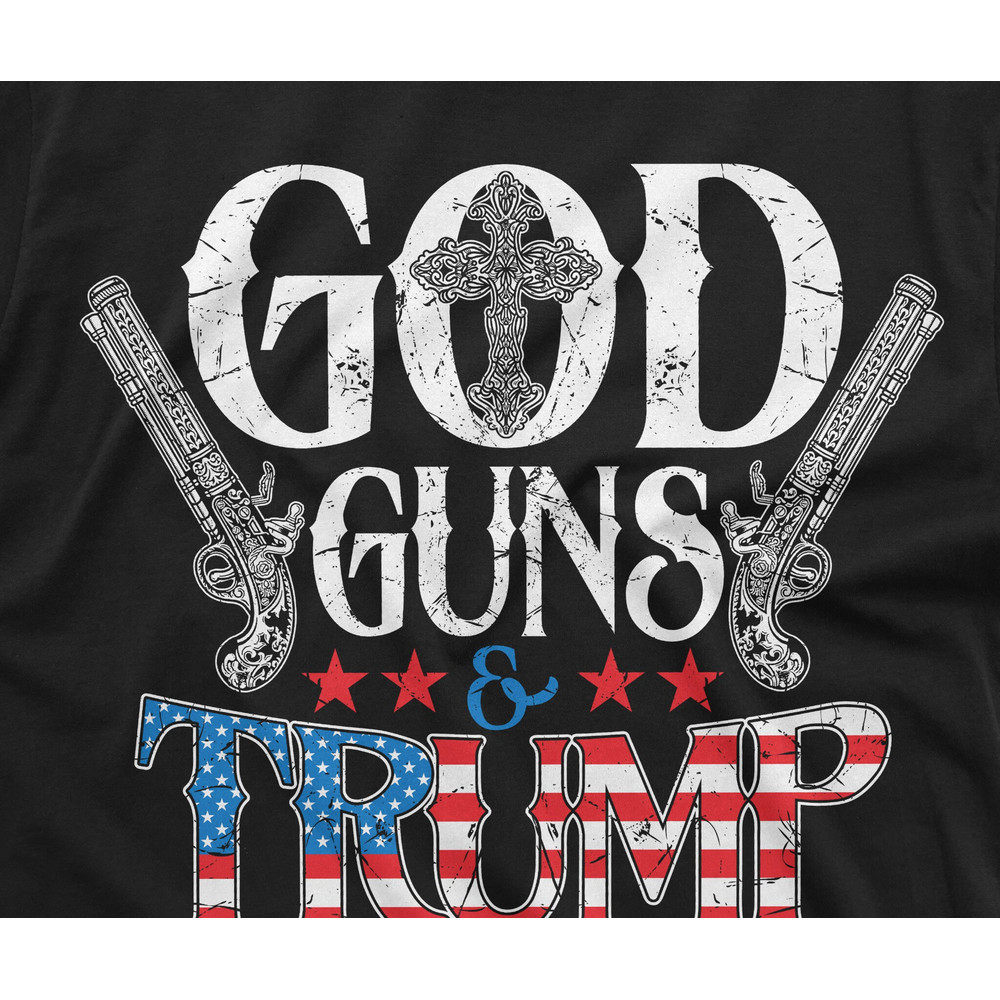 Men's God Guns and Trump T-shirt Presidential Elections Political Tee Shirt Trump Biden Tee Shirt - 2.jpg