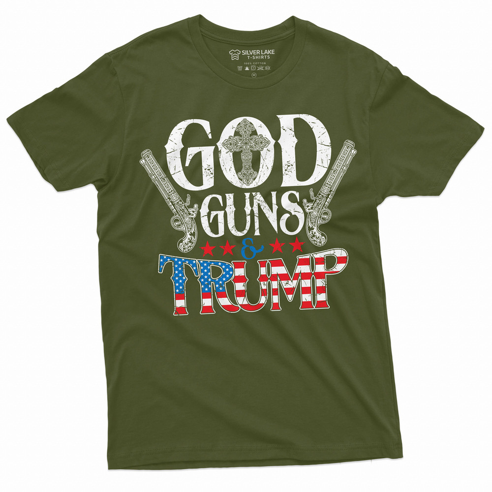 Men's God Guns and Trump T-shirt Presidential Elections Political Tee Shirt Trump Biden Tee Shirt - 4.jpg