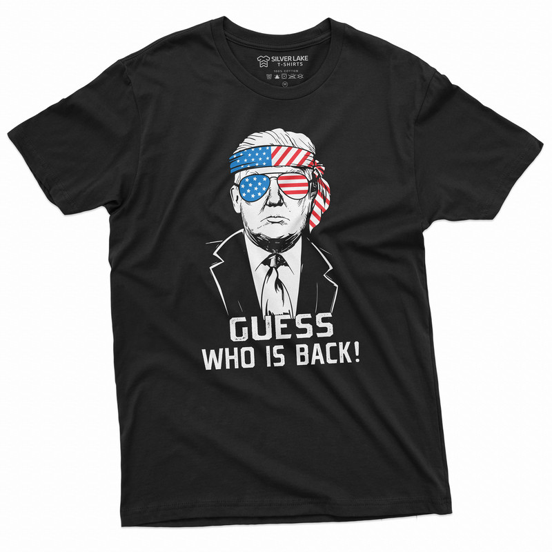 Men's Guess Who is Back T-shirt Trump 2024 Election Tee Shirt I am Back Trump for President USA patriotic Tee - 1.jpg