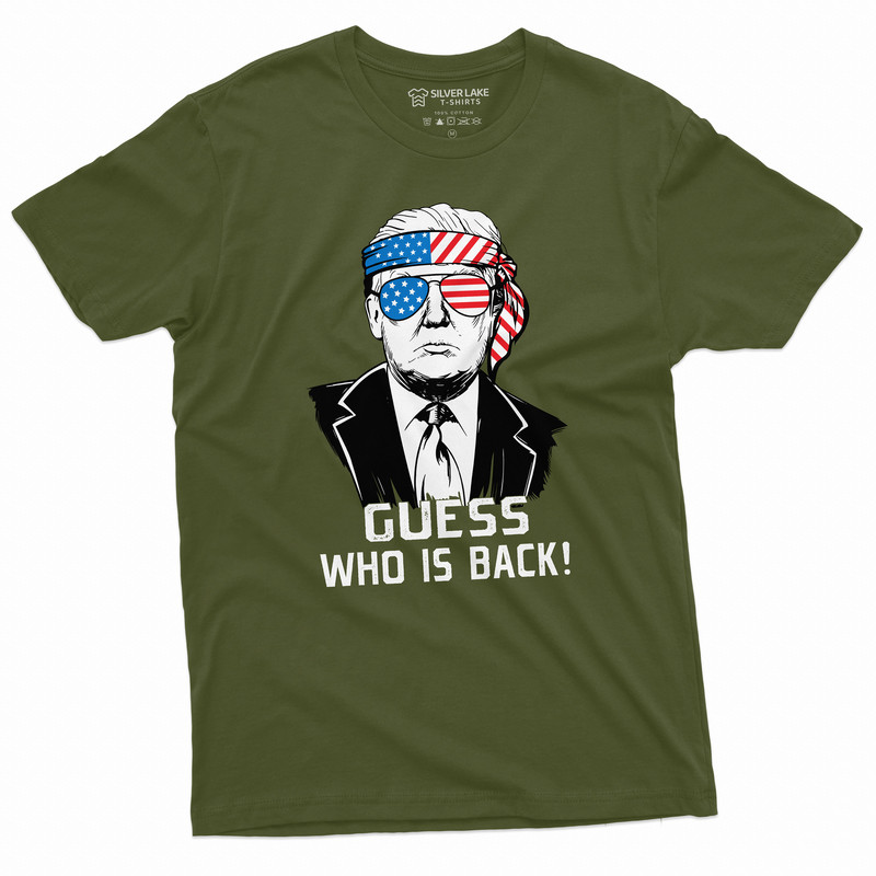 Men's Guess Who is Back T-shirt Trump 2024 Election Tee Shirt I am Back Trump for President USA patriotic Tee - 2.jpg