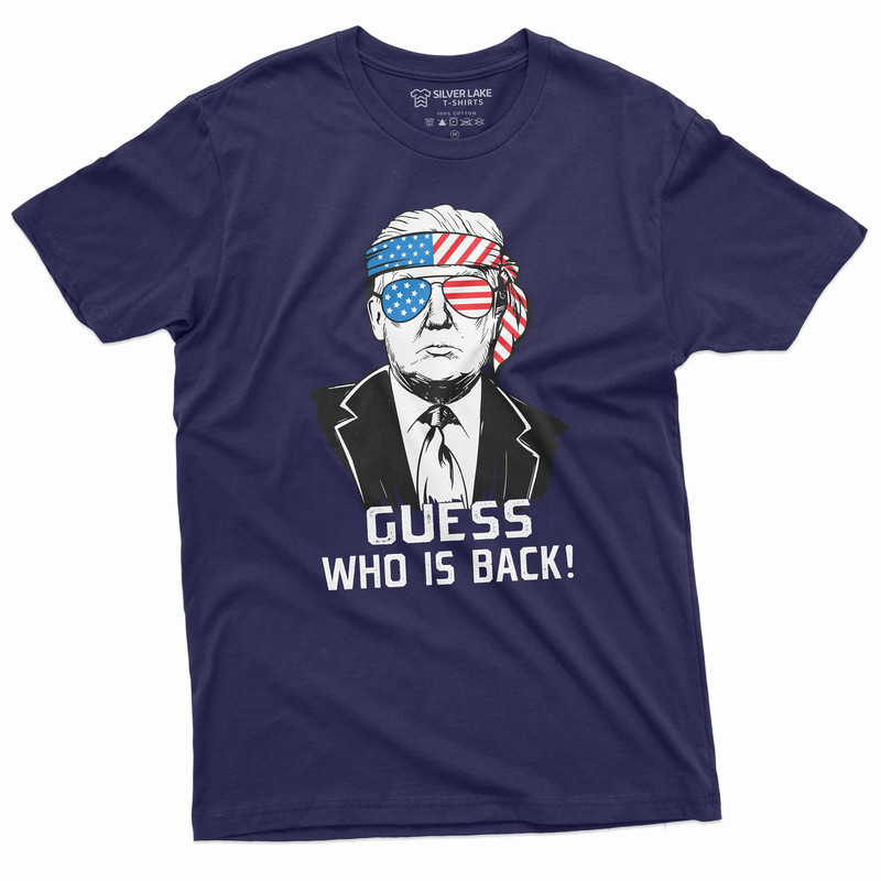 Men's Guess Who is Back T-shirt Trump 2024 Election Tee Shirt I am Back Trump for President USA patriotic Tee - 3.jpg