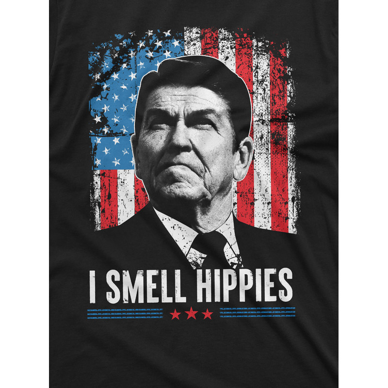 Men's I smell Hippies T-shirt US President Tee Funny 4th of July Patriotic Tee Shirt - 2.jpg