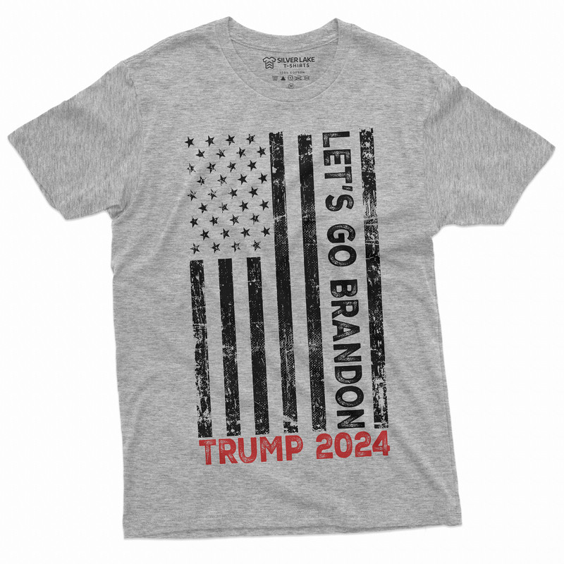 Men's Let's Go Brandon Trump 2024 T-shirt Elections Political Trump for President USA Flag American Patriotic DTJ Tee shirt - 3.jpg