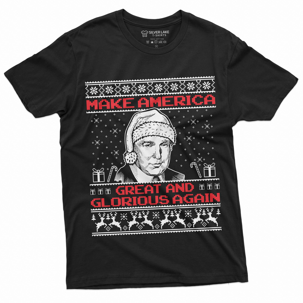 Men's Trump 2024 Make American Great and Glorious Christmas T-shirt Presidential elections 2024 Ugly Sweater t-shirt - 1.jpg