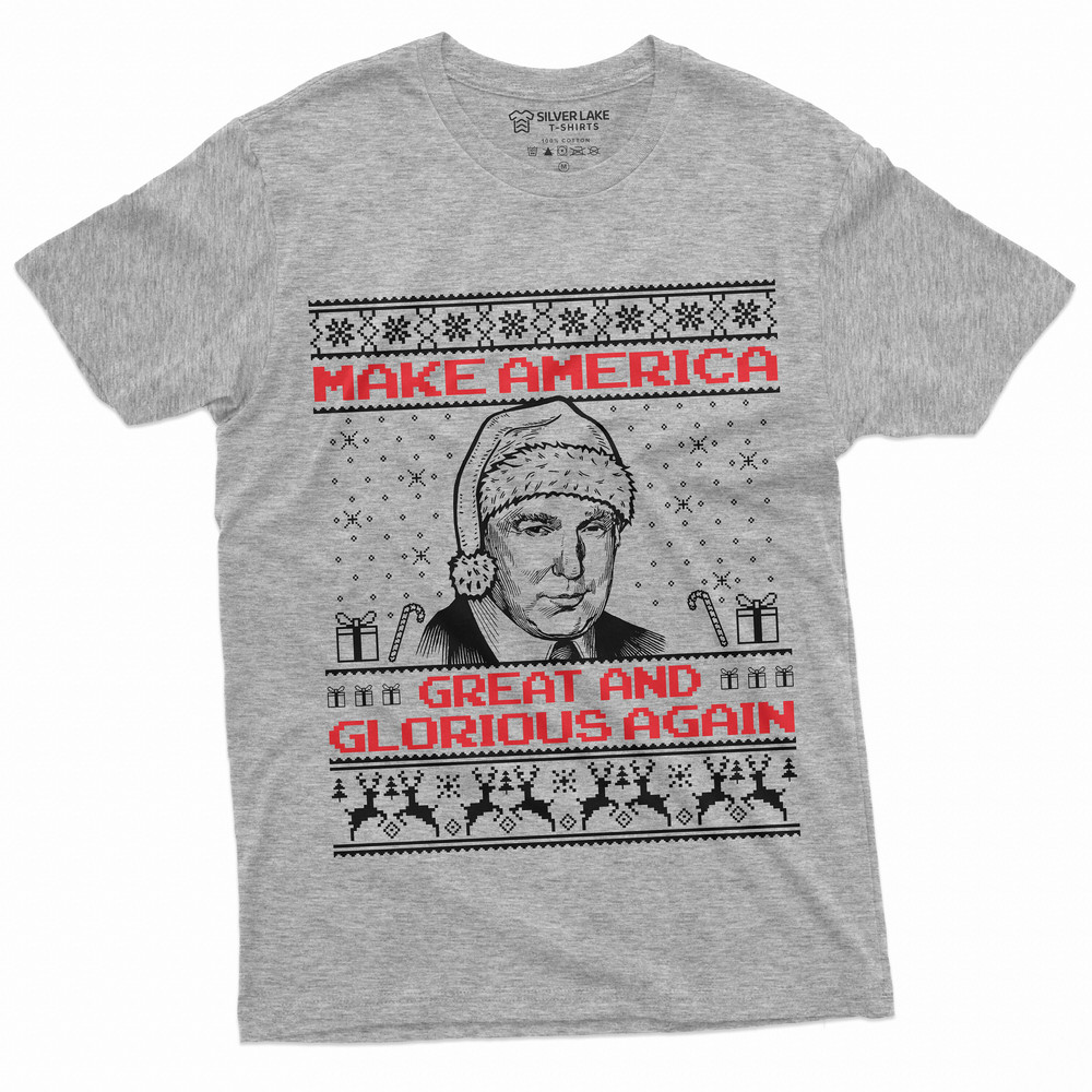 Men's Trump 2024 Make American Great and Glorious Christmas T-shirt Presidential elections 2024 Ugly Sweater t-shirt - 4.jpg
