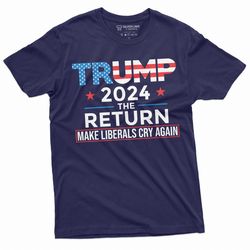 mens trump 2024 t-shirt the return political republican party conservative djt elections rally tee shirt