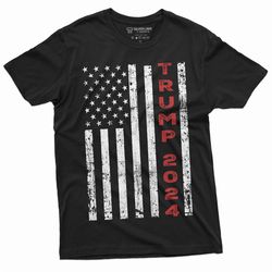 trump 2024 usa flag t-shirt donald trump for president republican party tee shirt mens pro trump gop tee shirt