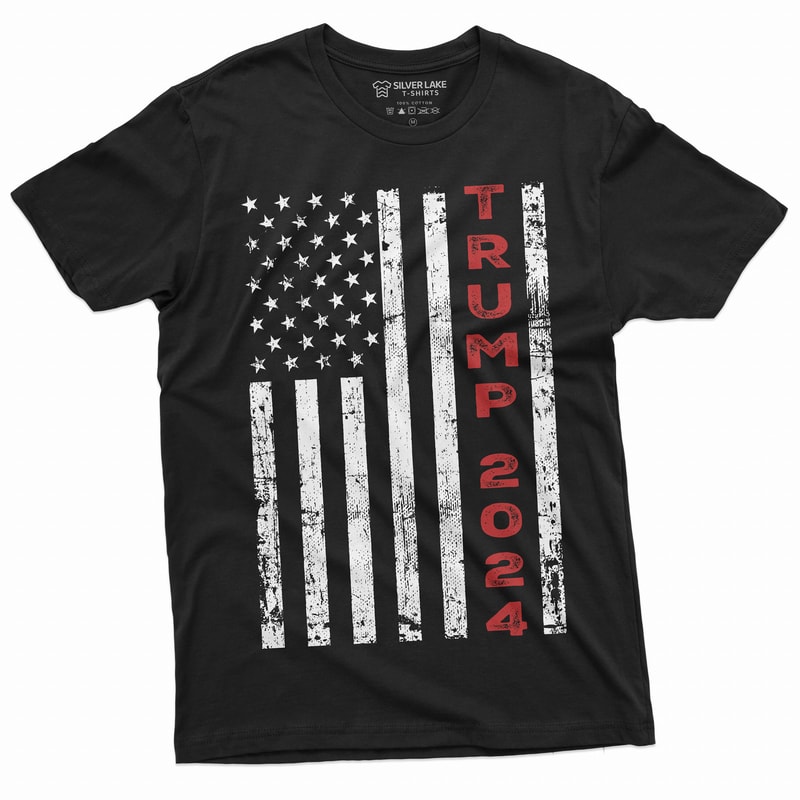 Trump 2024 USA Flag T-shirt Donald Trump for President Republican party Tee Shirt Men's Pro Trump GOP Tee Shirt - 1.jpg