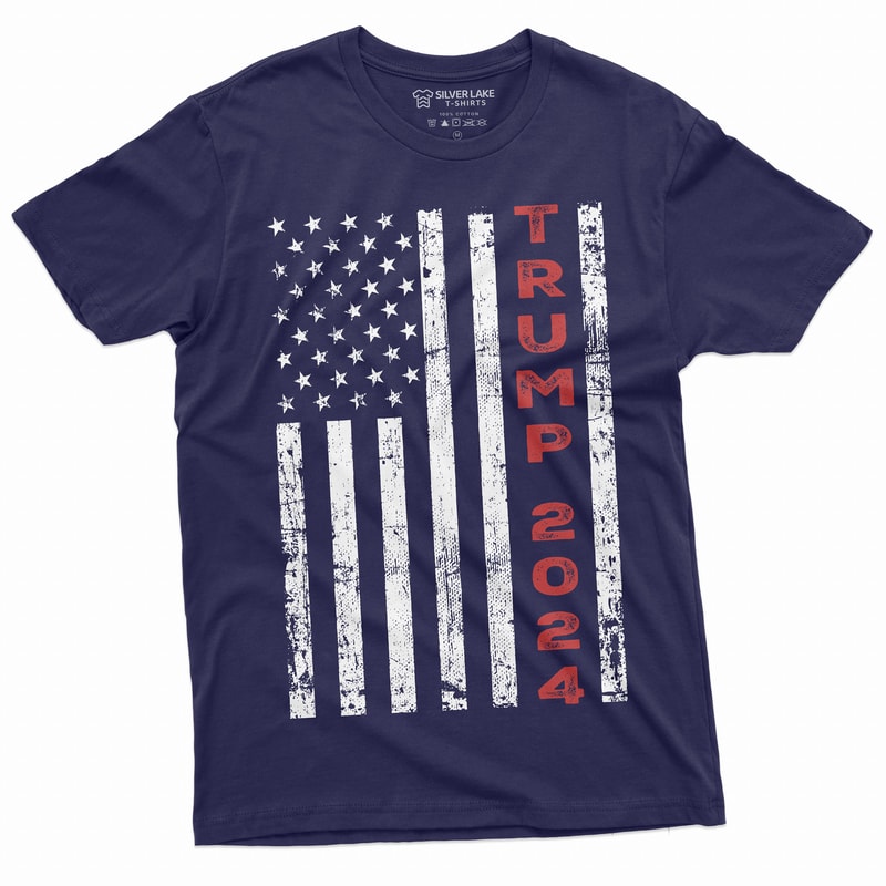 Trump 2024 USA Flag T-shirt Donald Trump for President Republican party Tee Shirt Men's Pro Trump GOP Tee Shirt - 3.jpg