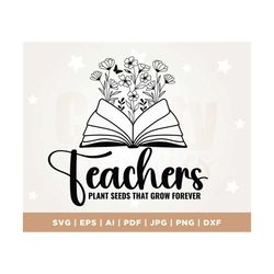 teachers plant seeds svg, best teacher svg, teachers cut files, helping little minds grow svg, cricut, png, svg, eps, dx