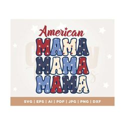 american mama png file, sublimation design download, digital, patriotic, 4th of july, cricut, png, svg, mom, eagle, rock