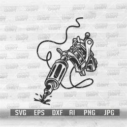 tattoo machine svg | skin art clipart | tattoo artist cutfile | ink supply stencil | tattoo shop monogram | competition