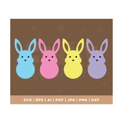 easter bunny peeps svg, png, dxf, eps, easter clipart, marshmallow peep shirt, easter candy peeps cut file cricut, digit