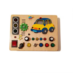 Busy Board Control Panel Car With Lights, Music, Car sounds, Various Types of Switches,  LEDs.