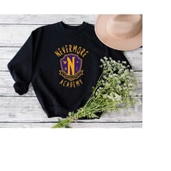 nevermore academy sweatshirt, wednesday adam sweatshirt, allan poe, trendy pullover, christmas gift