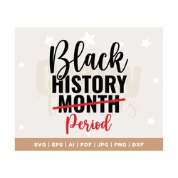 black history month period svg for shirts, black history month svg, black girl shirt svg, dxf, png, eps, cut file, cricu