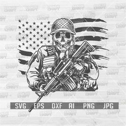 american soldier skull svg | us military svg | us veteran svg | us army svg | soldier svg | skull svg | patriotic svg |