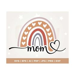 mom rainbow svg, mother's day clipart, mom life svg, blessed mom, blessed mama, cut file, boss mum png, best mom ever pn