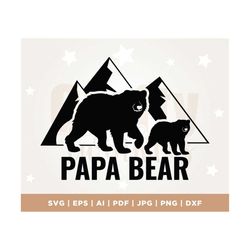 Papa Bear Baby Bear, Dad and Baby Matching, T-shirt Baby Vest, Father's Day Gift Present, New Dad Gift, First Father's D